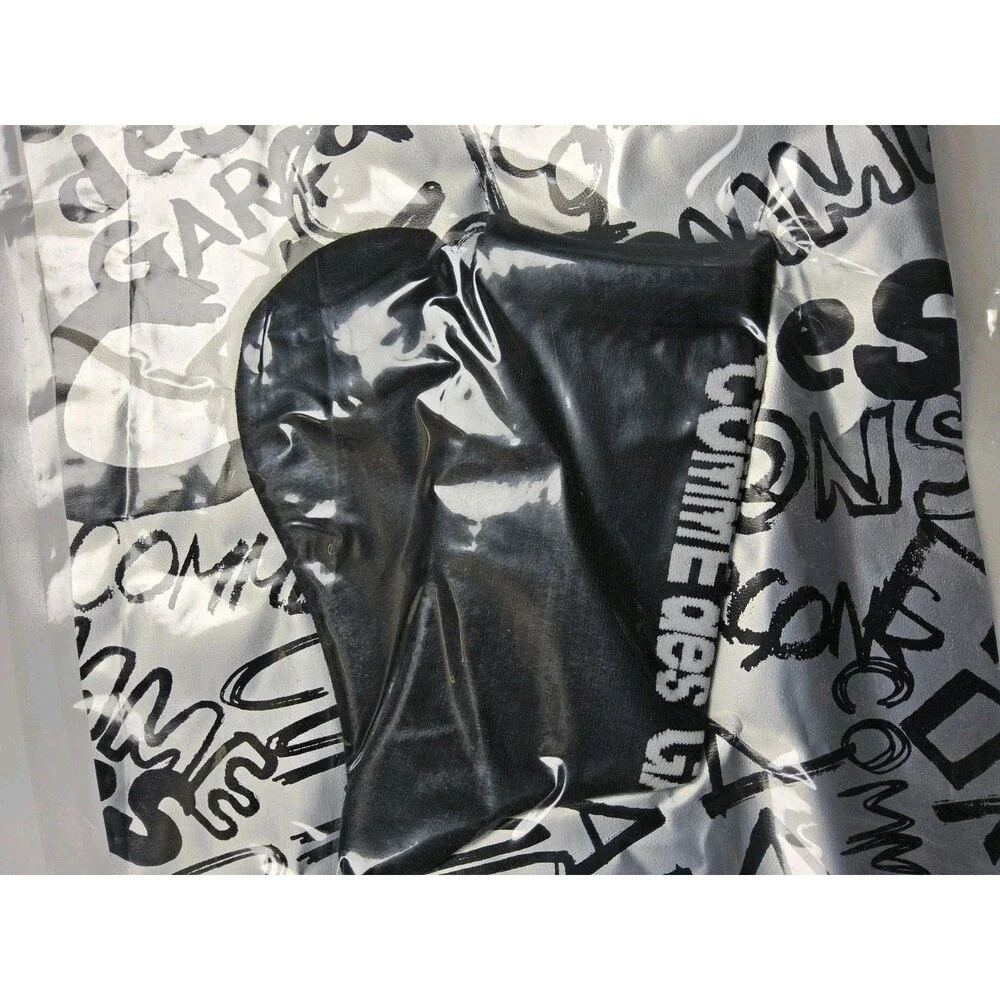 Comme des Garcons Logo Black Socks Japan Size S